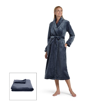 kohls miss elaine plus size womens robe and blanket set