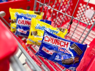 Candy bags in cart