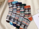 pairs of colorful wool socks