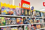 lego sets sitting on a target shelf