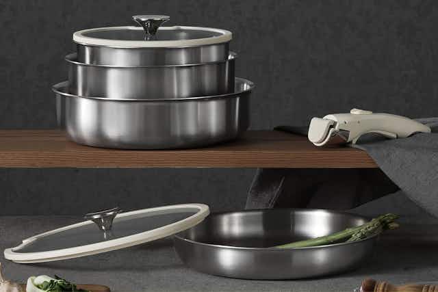 Carote 10-Piece Pots and Pans Set, Just $64.98 on Amazon card image