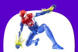 Stock image of the Marvel Legends Miles Morales Spider Man toy action figure 