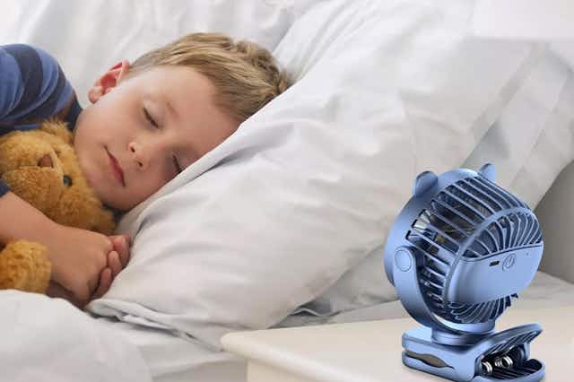 Clip-On Rechargeable Fan, Only $5.99 on Amazon card image