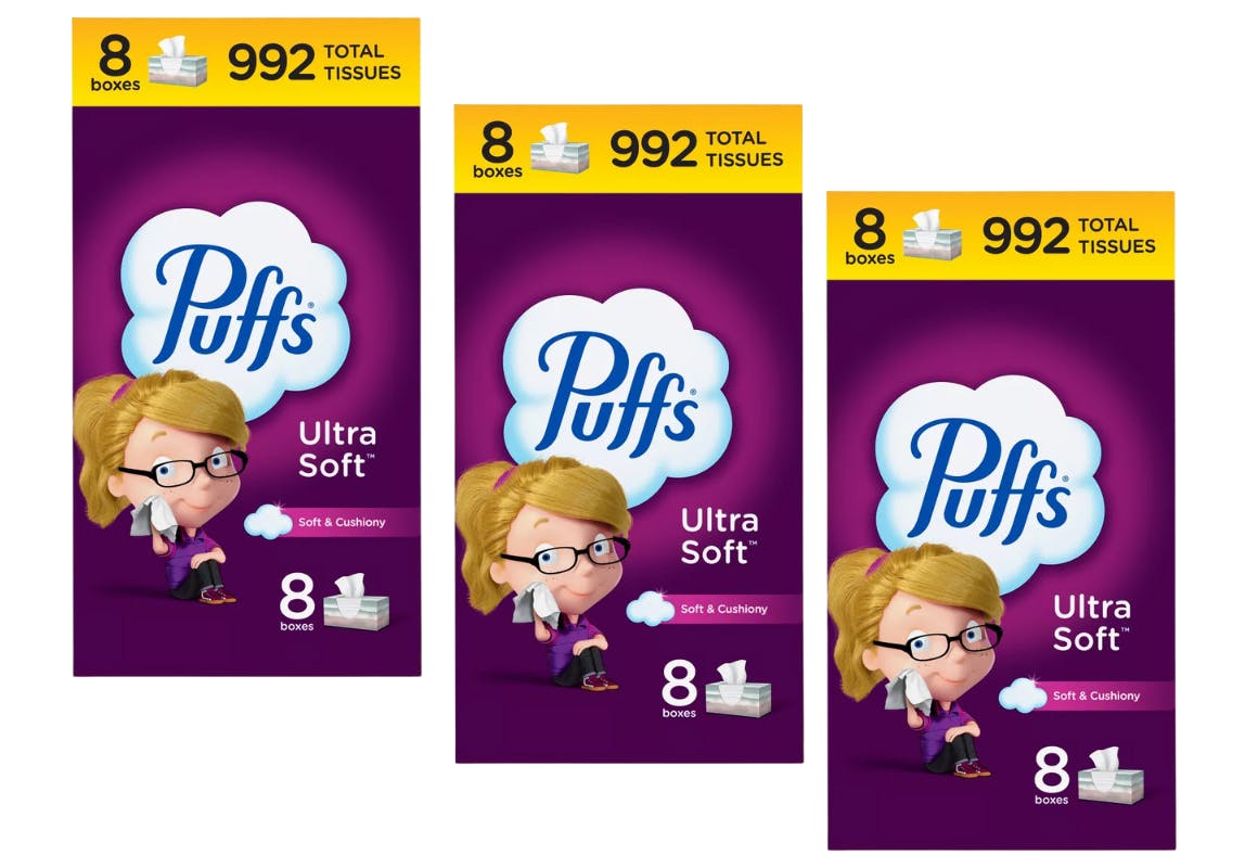 3 Puffs Facial Tissue 8-Packs