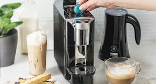 Bella Pro Series Capsule Coffee Maker and Milk Frother on counter