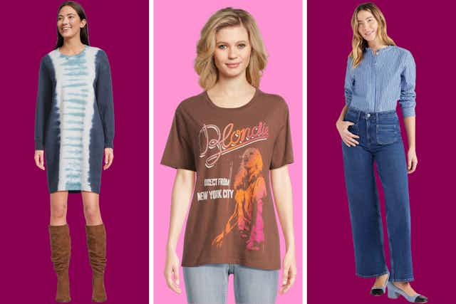 Huge Women's Apparel Clearance at Walmart: $3 Shirts, $3 Dresses, and More card image