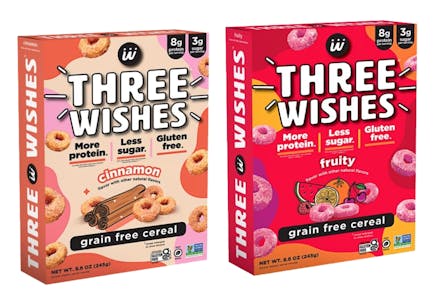 2 Three Wishes Cereal Boxes