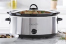 Crock-Pot 7 Quart Oval Manual Slow Cooker on a kitchen counter top.