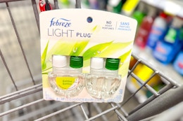 2-pack of febreze air freshener refills in a cart