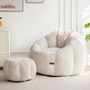 Bean Bag Chair with Ottoman