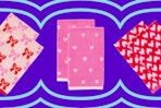 3 valentine's day hand towel set side by side