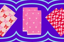 3 valentine's day hand towel set side by side