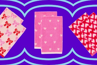 3 valentine's day hand towel set side by side