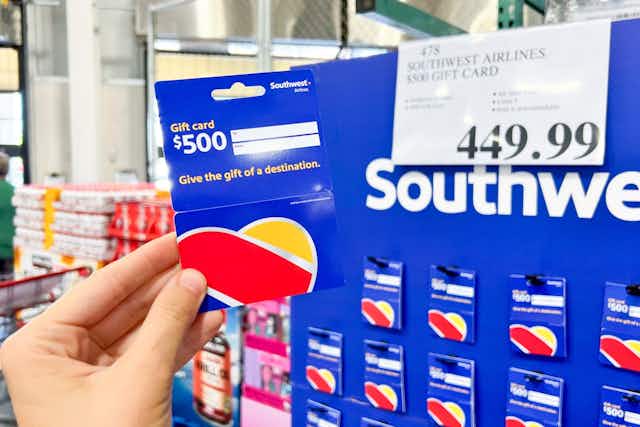Southwest Airlines $500 Gift Card, Just $429.99 at Costco (Reg. $449.99) card image