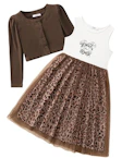 Kids' Tutu Dress & Cardigan Set