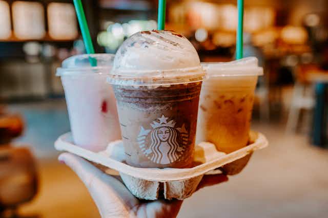 Current Starbucks Offers: ALL Drinks Are $3 on July 19 from Noon - 6 p.m. card image