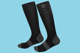 a pair of heated socks