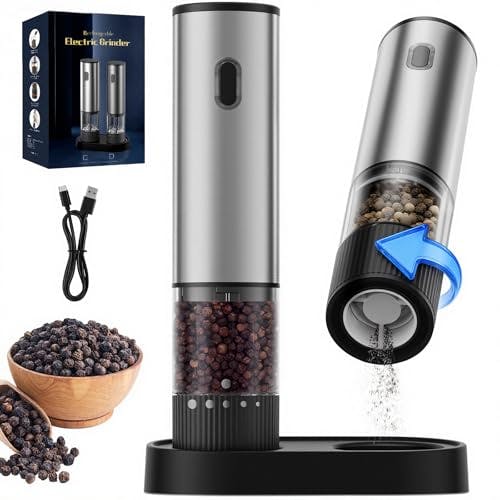 Electric Salt and Pepper Grinder Set