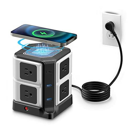 Power Strip with Wireless Charger