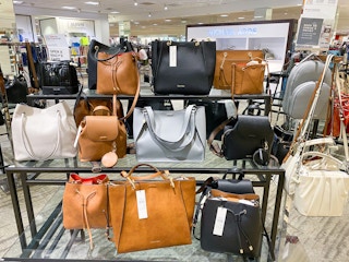 a display of womens handbags