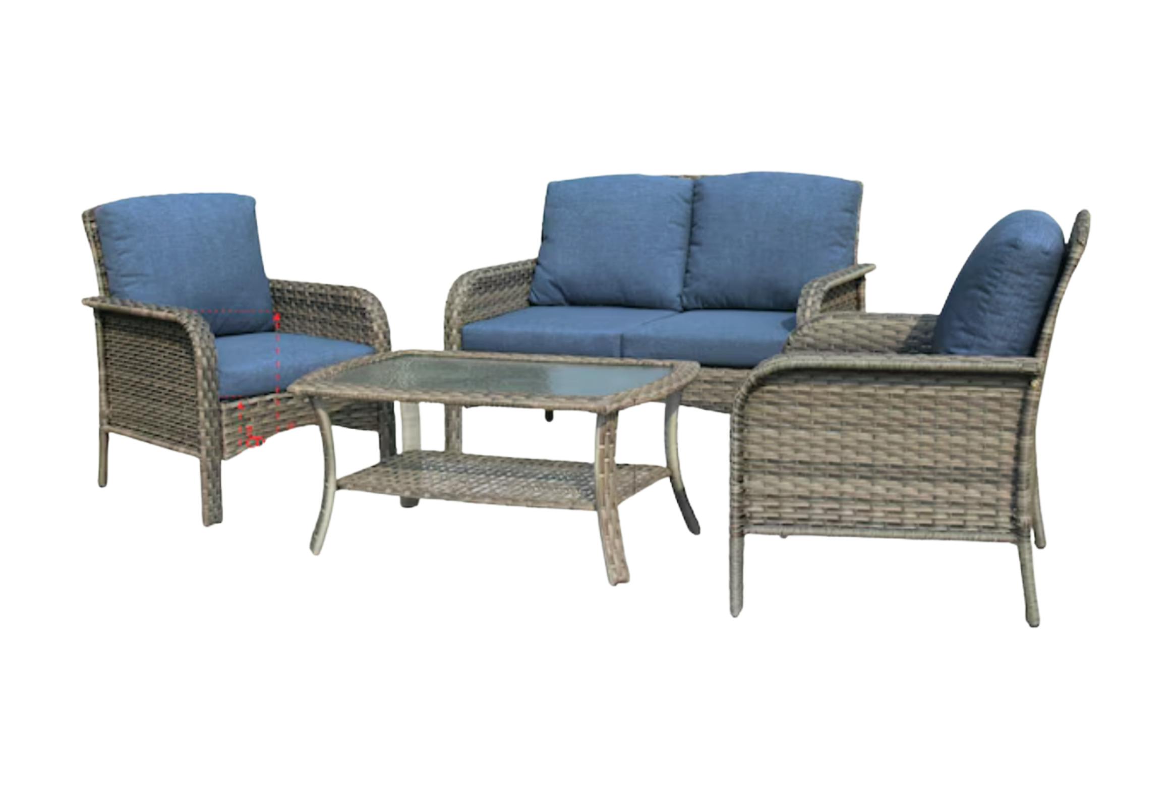 Rattan Patio Conversation Set