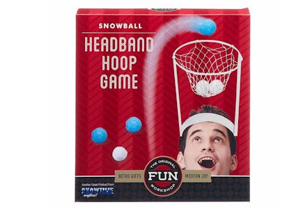 2 Snowball Headband Hoop Games