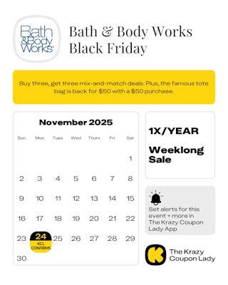 Bath & Body Works Black Friday Dates