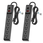 6 Outlet Power Strip 2-Pack