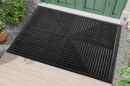an outdoor doormat