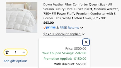 cart comforter