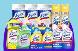 14 Lysol cleaning products worth $60.35 for $24.22 plus tax with Subscribe & Save