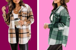 Walmart women's flannel shacket
