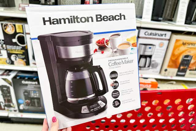 Hamilton Beach Programable 12-Cup Coffee Maker, Only $18.99 at Target card image