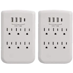 6-Outlet Wall-tap 2-Pack