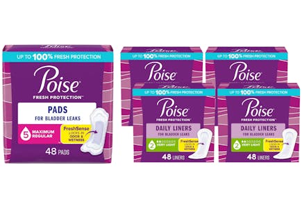 5 Poise Incontinence Products