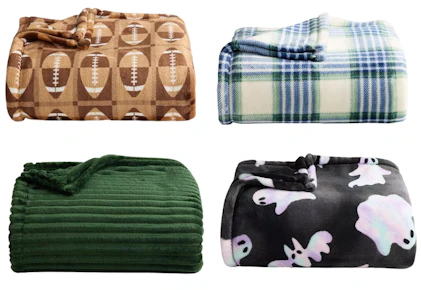 Oversized Plush Throw Blanket