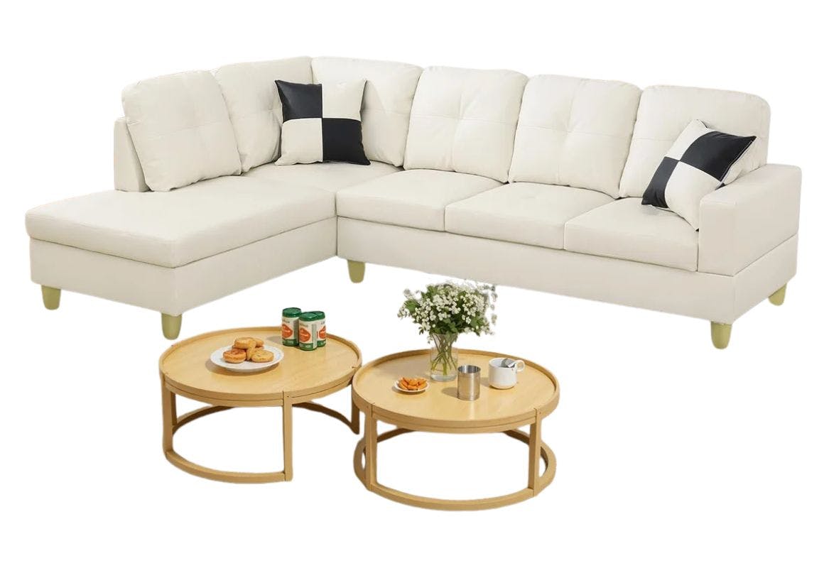 Faux Leather Sectional