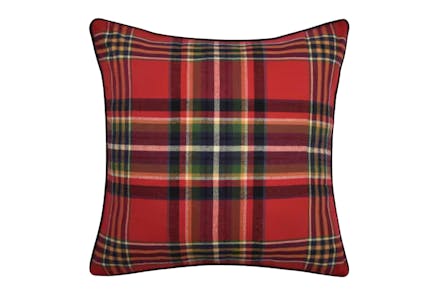Red Plaid Pillow Sham