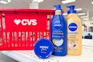 cvs basket next to nivea lotions and cream