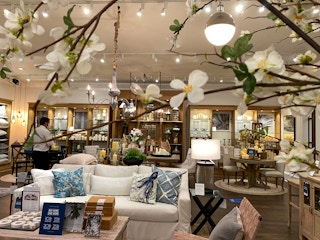 Inside a pottery Barn store