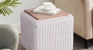 floor poof in living room