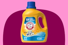 77 Loads of Arm & Hammer Plus OxiClean Laundry Detergent, Just $4 on Amazon card image