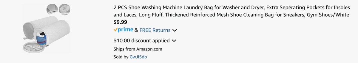Amazon Shoe Laundry Bag 2-Pack 2025