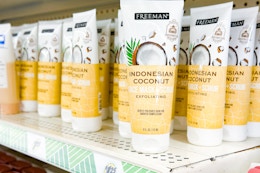 freeman coconut face mask on shelf at dollar tree