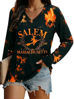 Women's Halloween Long Sleeve Tee