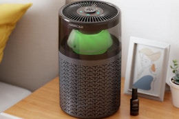 an air purifier on a table