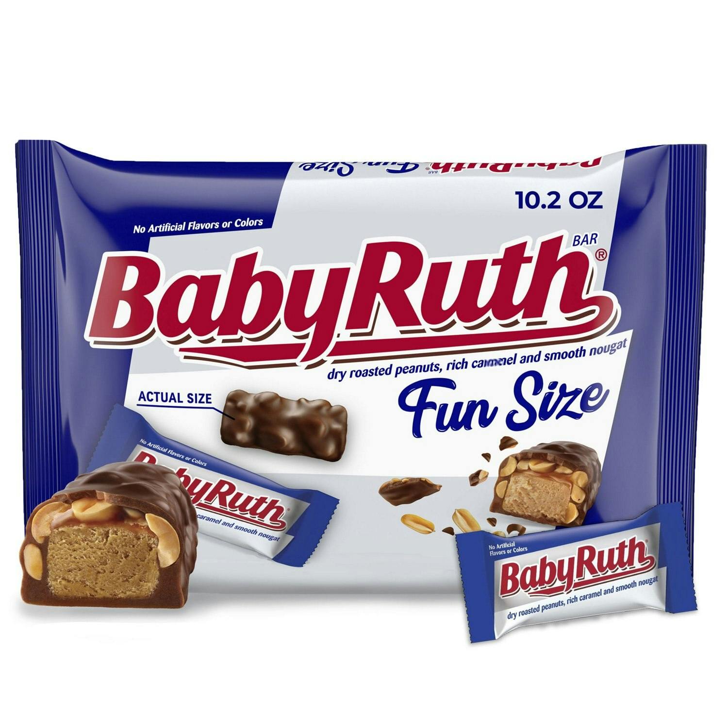 2 Baby Ruth Fun Size Candy Bag Bags