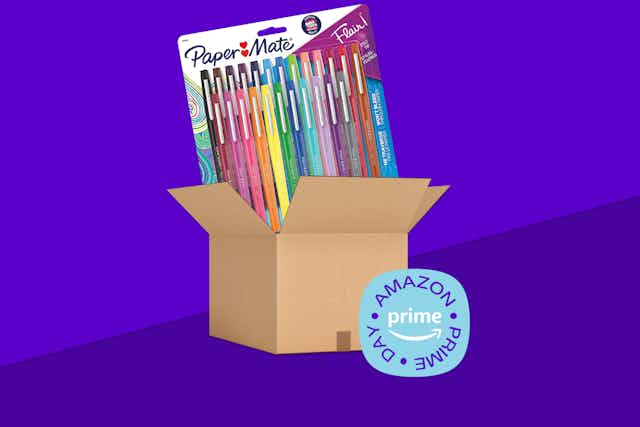 Paper Mate Flair Felt-Tip Pens 24-Pack, $13.29 for Prime Day (Reg. $21) card image