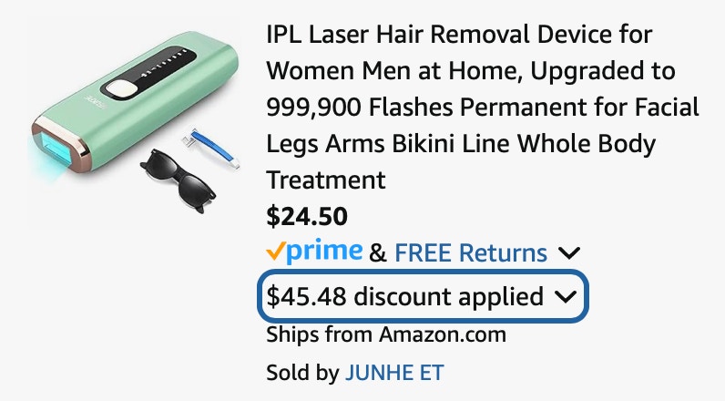 Meukpe IPL Laser Hair Removal Device for Women Men at Home, Upgraded to 999,900 Flashes Permanent