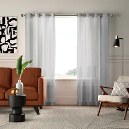 Semi-Sheer Grommet Curtain Panels